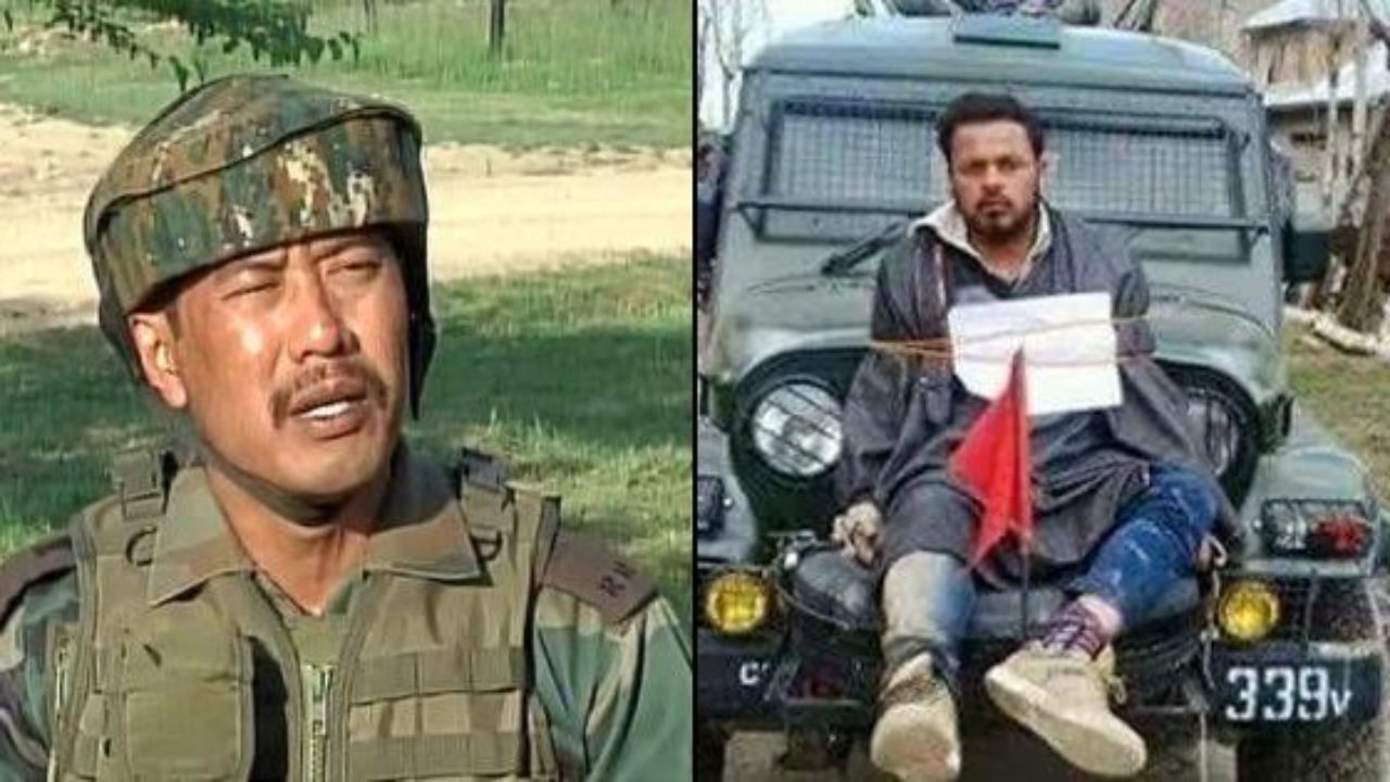 Major Gogoi, created the concept of human shield as a tool of resistance