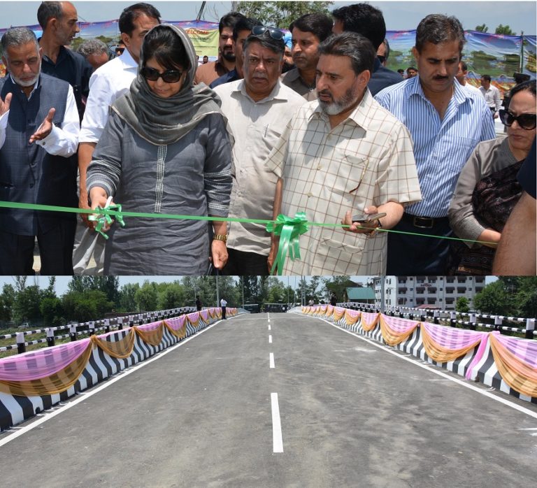 Mehbooba inaugurates Mehjoor Bridge The Kashmir Press