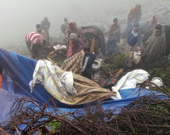Landslide damages dozen houses in Doda