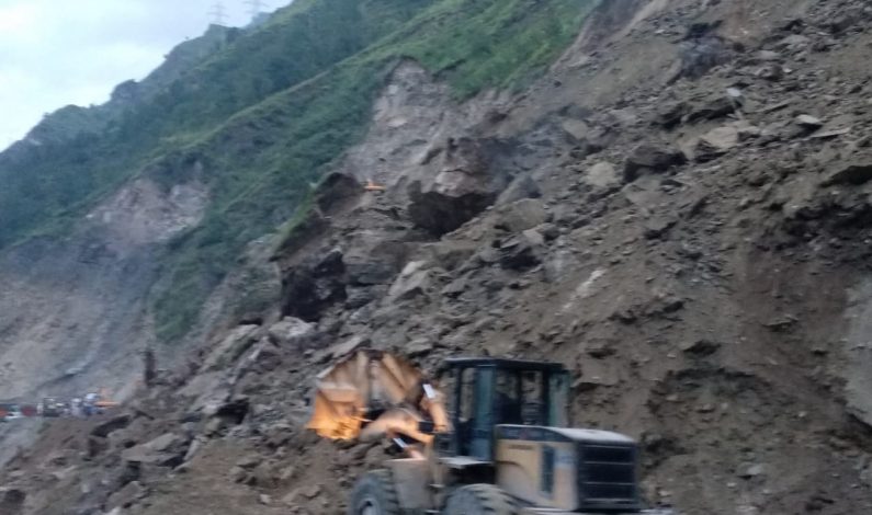 Jmu-Sgr highway closed, massive landslides