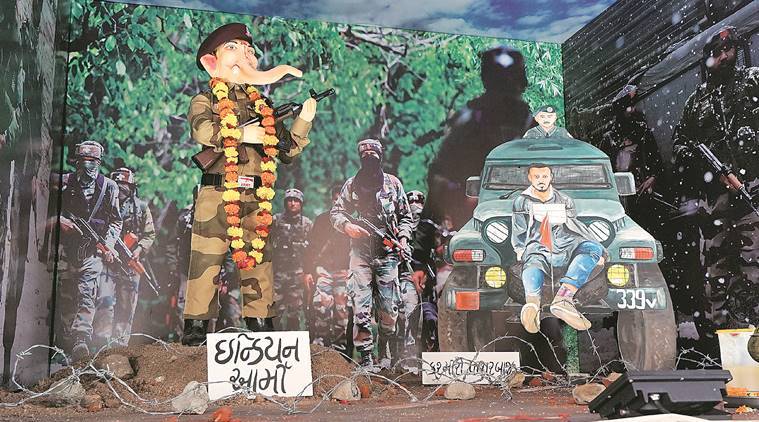 ‘In solidarity with Major Gogoi’: Pandal brings Kashmir human shield row to Vadodara