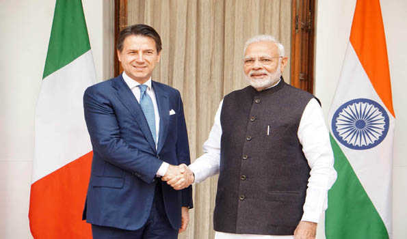 PM Modi welcomes Italian counterpart Conte