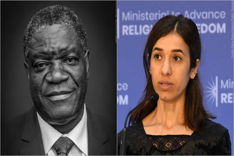 Congolese doctor, Iraqi HR activist awarded Noble Peace Prize