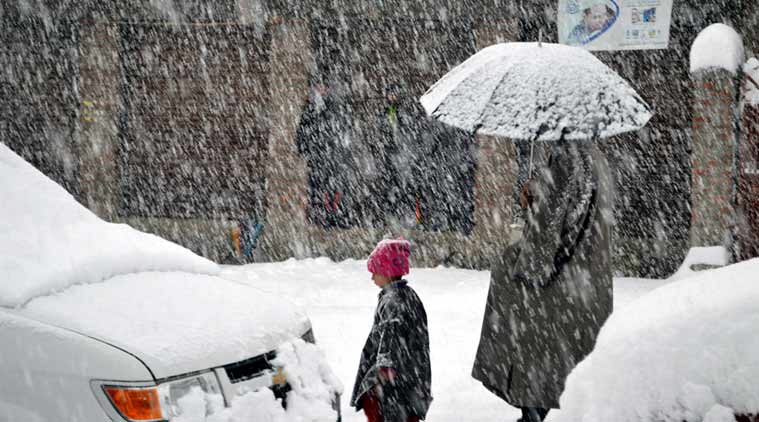 Kashmir’s capital city Srinagar receives season’s first snowfall