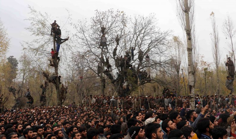 In Pictures: Thousands participate in funeral of slain Budgam militant