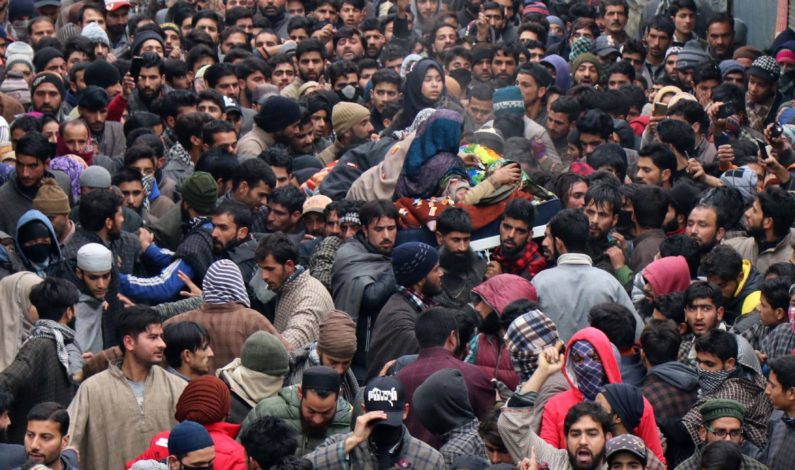 South Kashmir: Thousands attend funeral prayers of slain Tral militants