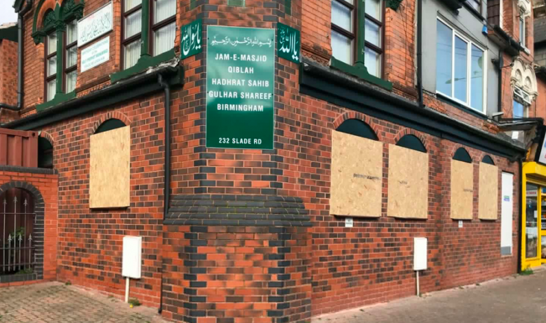 Five Birmingham mosques attacked with sledgehammers