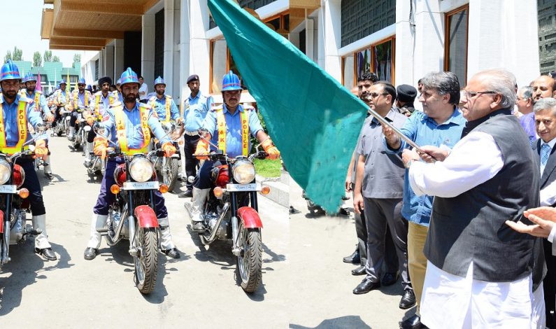 Srinagar gets new motorcycle squad of Traffic Police Srinagar gets new motorcycle squad of Traffic Police