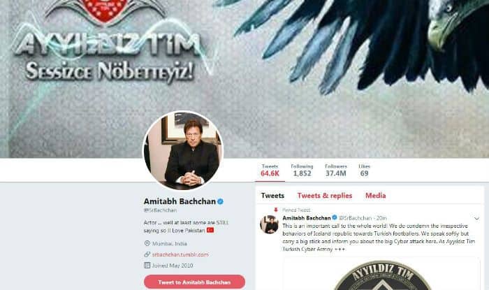 Amitabh Bachchan’s Twitter account hacked, profile picture changed to Pakistan PM’s