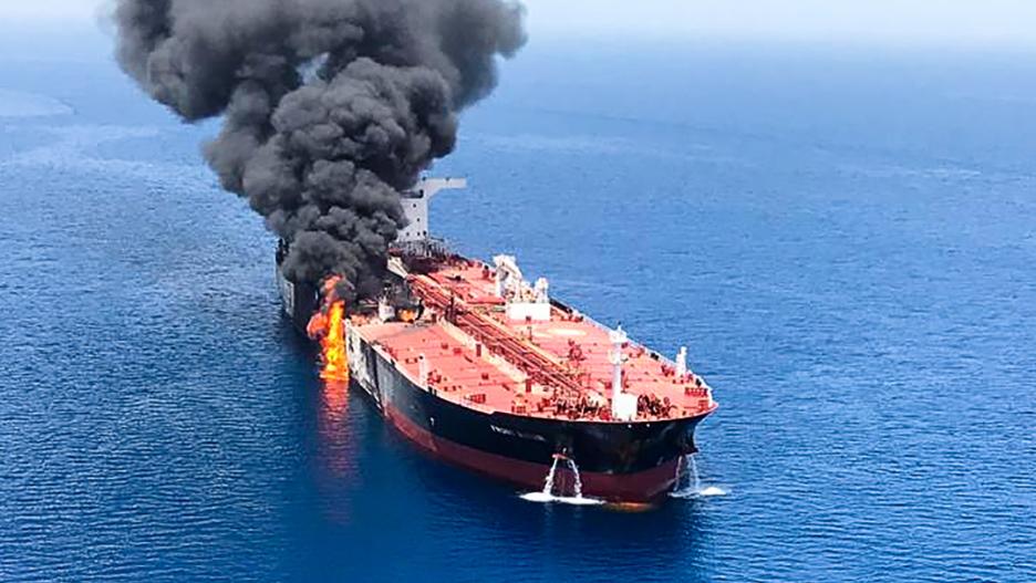 oil tankers attack in gulf of oman