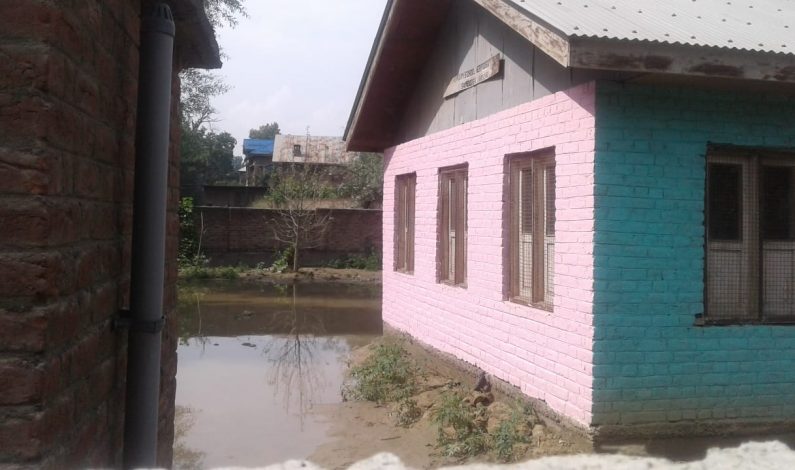 Repeated water-logging issue keeps students away from school in Pulwama