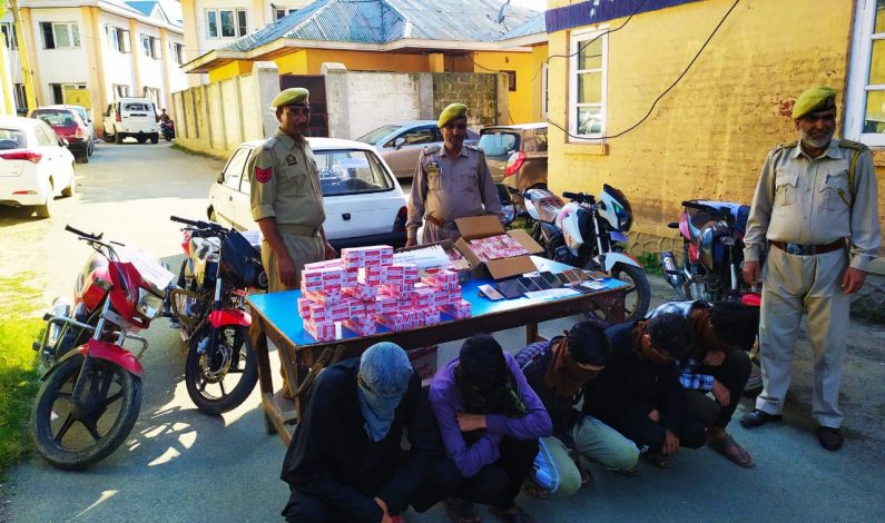 Police busts gang of burglars in Budgam; 5 arrested, stolen property worth lacs recovered