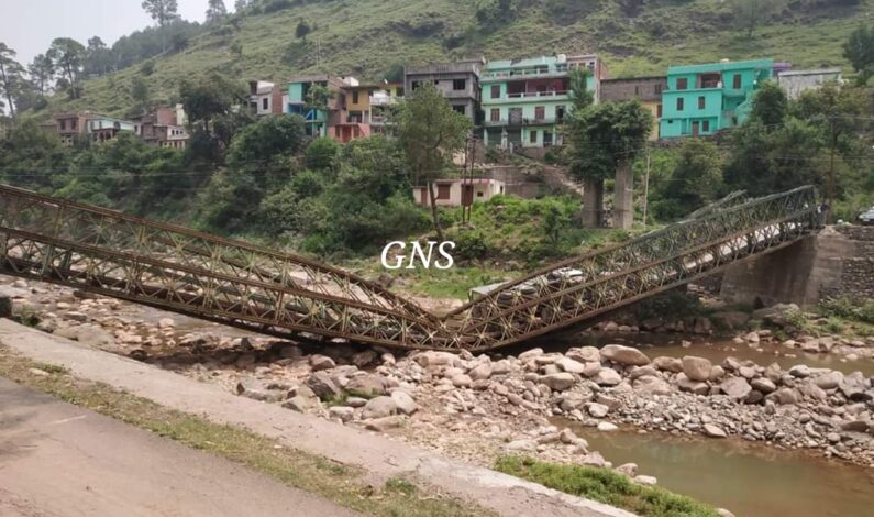Army Reinforcement Bridge Falls In Rajouri, Dumper Driver Injured Army Reinforcement Bridge Falls In Rajouri, Dumper Driver Injured