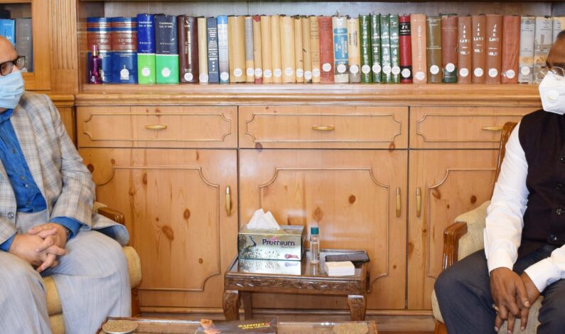 Chairman PSC meets Lt Governor; discusses road map for conducting examinations, interviews Chairman PSC meets Lt Governor; discusses road map for conducting examinations, interviews
