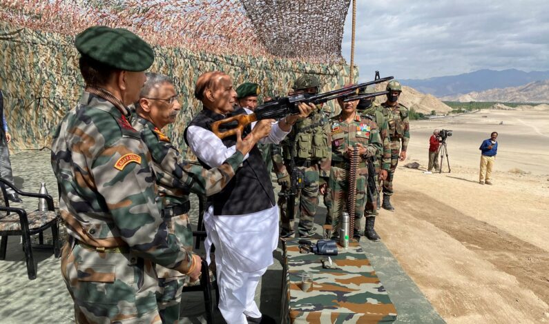 No power in the world can stop Indian Armed forces from patrolling along the LAC.: Rajnath
