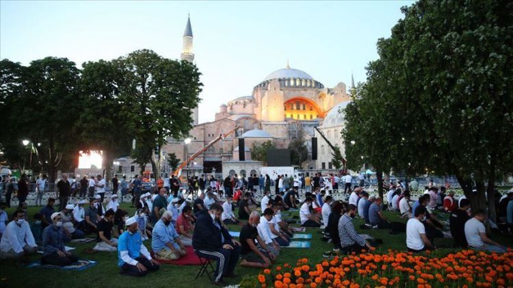 For the first time after 86 years, Friday prayers held at Hagia Sophia in Turkey