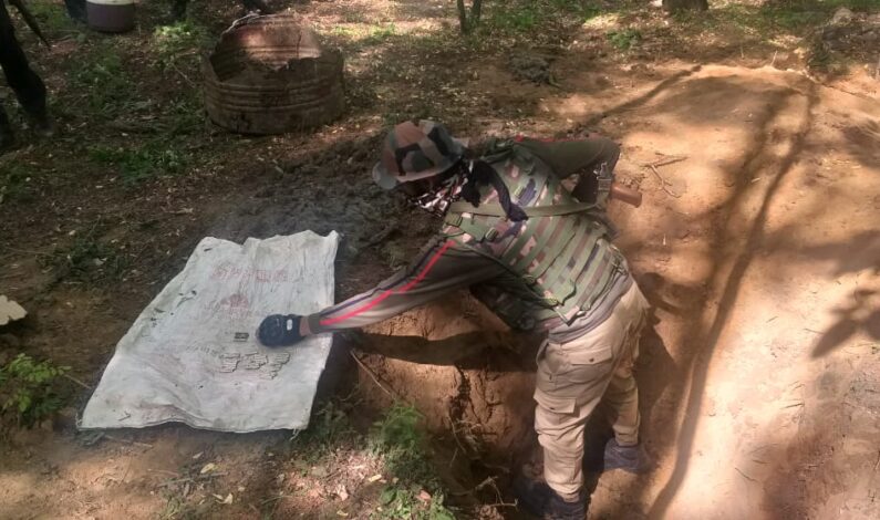 52 kilogram explosives found concealed in underground plastic tanks in South Kashmir village 52 kilogram explosives found concealed in underground plastic tanks in South Kashmir village