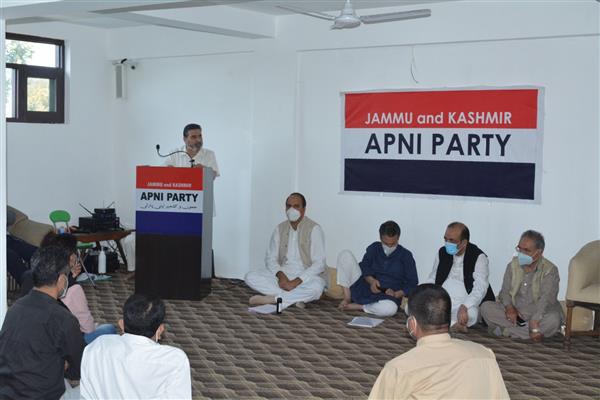 Apni party demands restoration of statehood, protection of domicile Law on land rights in J&K