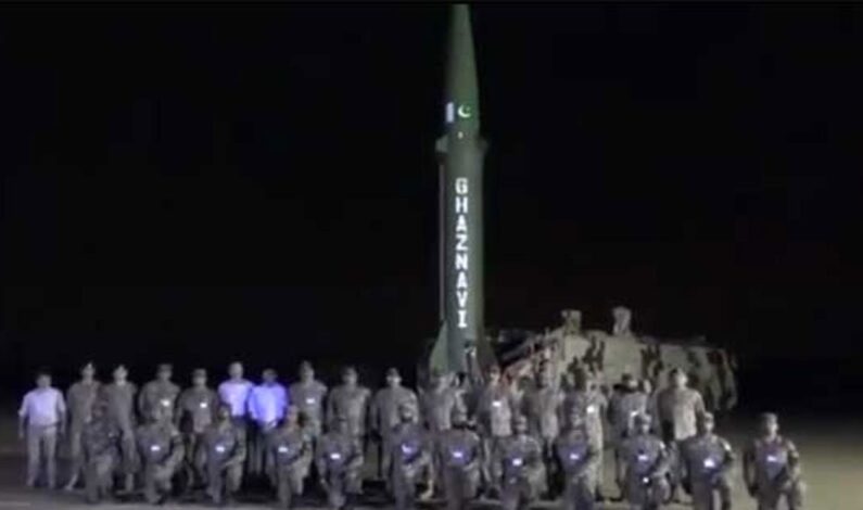 Pakistan successfully conducts training launch of 290 Km range Ghaznavi missile
