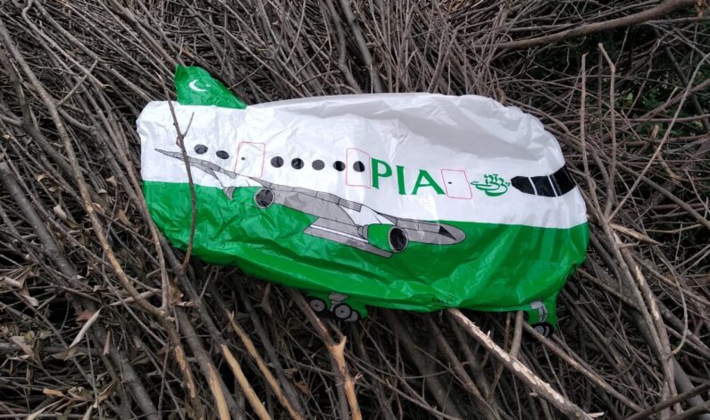 Airplane-shaped balloon with PIA written on it found in Poonch
