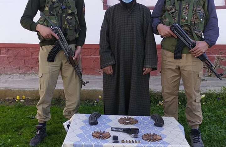 ‘Newly-joined militant arrested in Budgam; Arms, ammunition recovered’