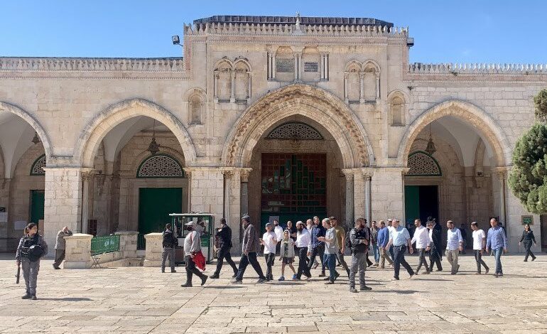 Jewish settlers backed by Israeli police storm Al-Aqsa compound