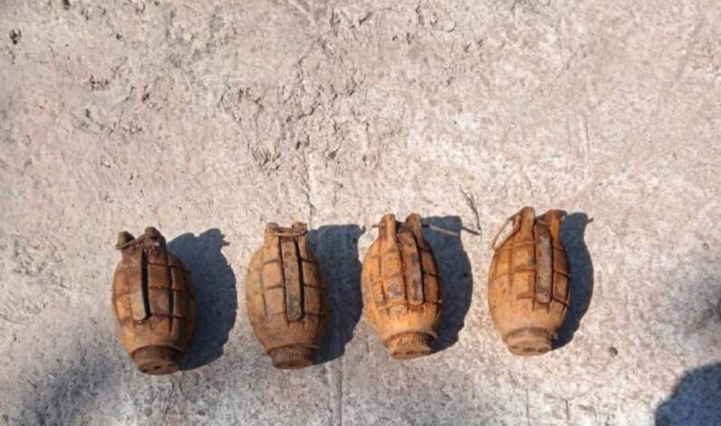 Five Rusted Grenades Recovered in Akhnoor