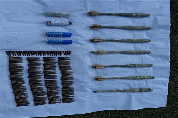 Hideout busted in Awantipora, arms & ammunition recovered: Police Hideout busted in Awantipora, arms & ammunition recovered: Police