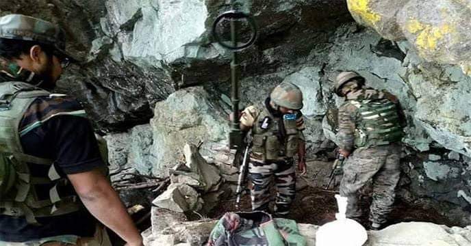 Arms haul recovered in Bandipora, live grenade found in Rajouri