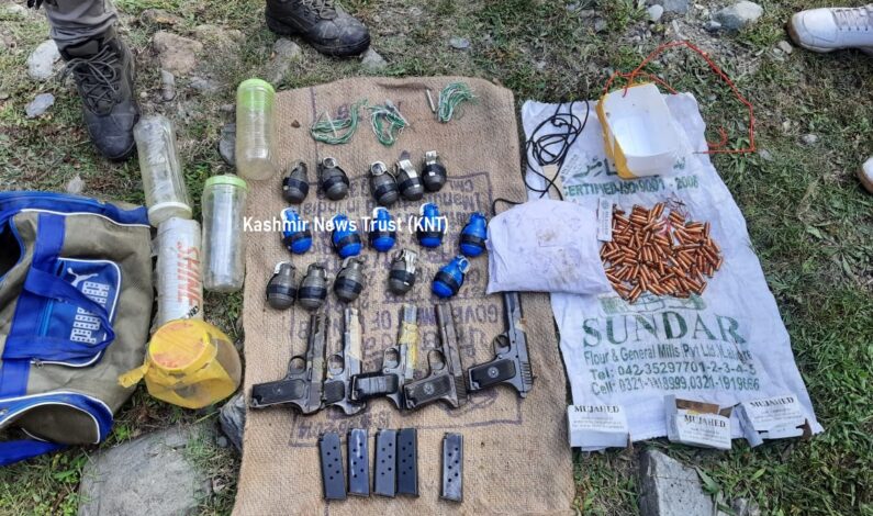 15 grenades, 5 pistols recovered from North Kashmir’s Karnah area