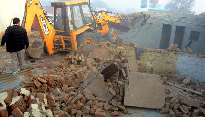 Demolition drive evokes protest in Jammu outskirts