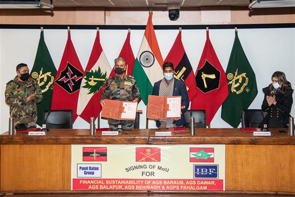 Army signs MoU with Indrani Balan Foundation for financial sustainability of Army Goodwill Schools’ in Kashmir
