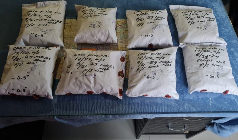 Narco-Militancy module busted in Baramulla, Two persons arrested, Contraband worth Rs.18 crore Seized: Police Narco-Militancy module busted in Baramulla, Two persons arrested, Contraband worth Rs.18 crore Seized: Police