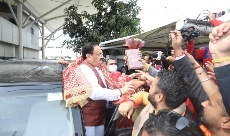 Nadda arrives in Jammu, directs to speed up the election preparations in JK by year end Nadda arrives in Jammu, directs to speed up the election preparations in JK by year end