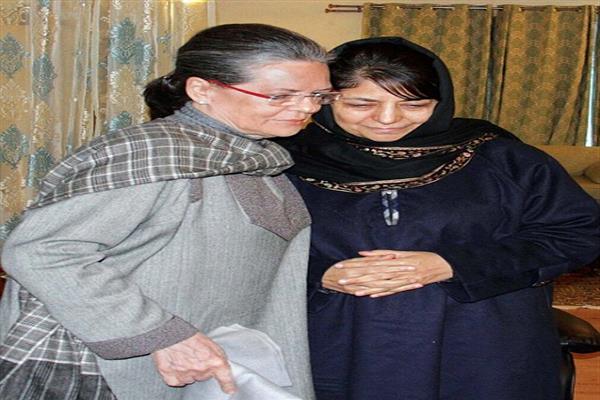 Mehbooba Mufti meets Sonia Gandhi in New Delhi