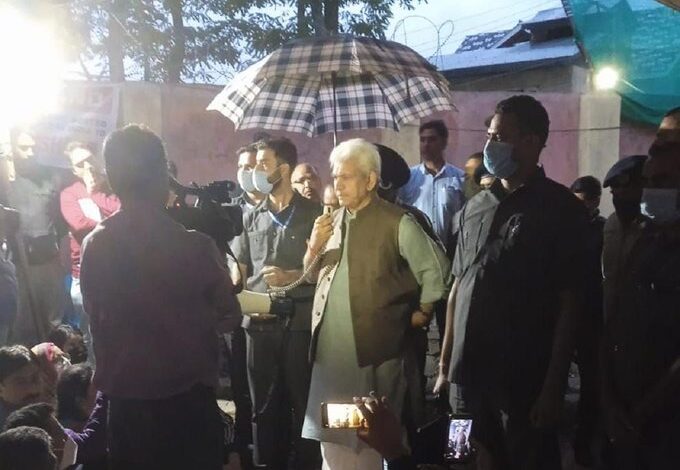 ‘Won’t rest till we root-out militancy from Kashmir’: LG Manoj Sinha to Protesting KPs in Budgam