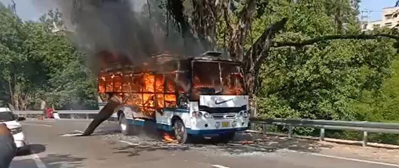 Four Killed, 24 Injured As Bus Catches Fire In Katra