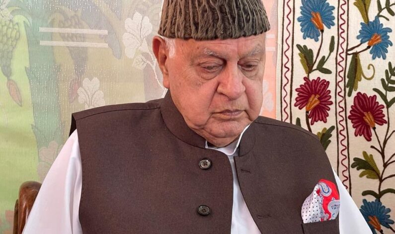 Peace cannot be achieved through force: Dr Farooq Abdullah says as he calls for ‘reframing Kashmir policy’