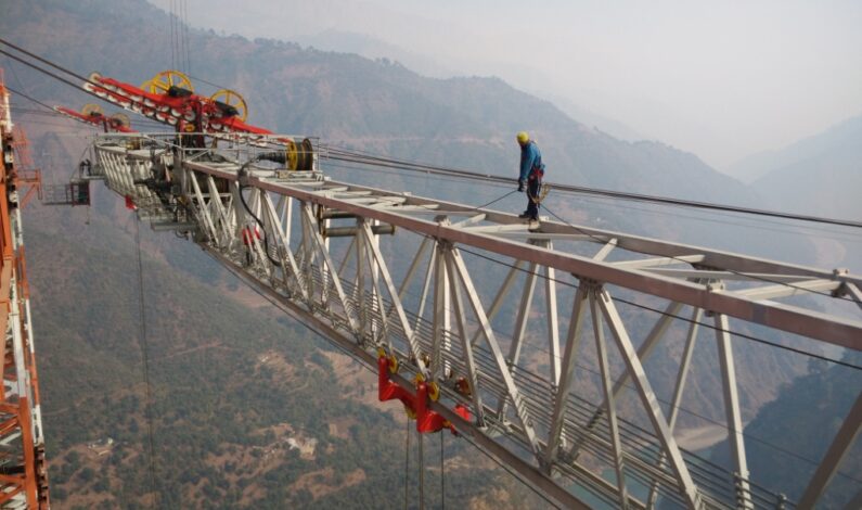USBRL: 94 % deck laid over world’s highest railway bridge on Chenab river
