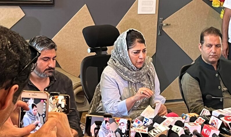 Don’t lose hope, else situation would be made worse than Gaza in J&K: Mehbooba