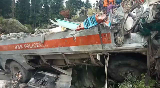 Seven ITBP personnel killed, 30 others injured as bus fall into gorge near Chandanwari Anantnag
