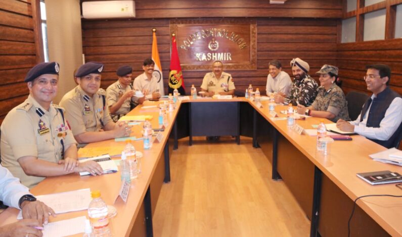 DGP emphasizes on revisiting the city & South Kashmir security grid plans, maintain pressure on “anti-national elements” DGP emphasizes on revisiting the city & South Kashmir security grid plans, maintain pressure on “anti-national elements”