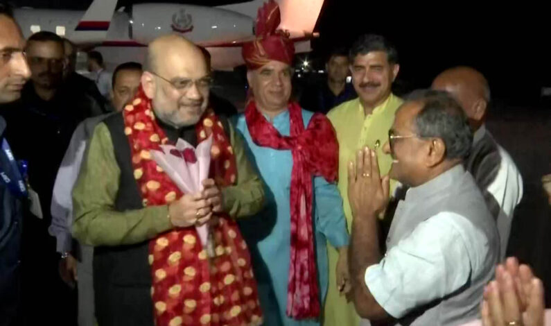 Amid tight security cover; Home Minister Amit Shah arrives in Jammu for 3-day UT visit Amid tight security cover; Home Minister Amit Shah arrives in Jammu for 3-day UT visit