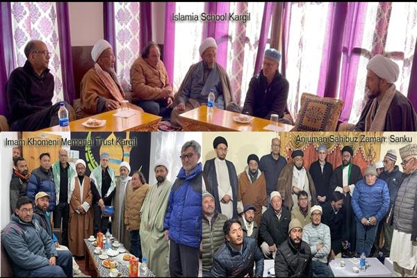 Omar Abdullah meets prominent Islamic Scholars, luminaries of Kargil
