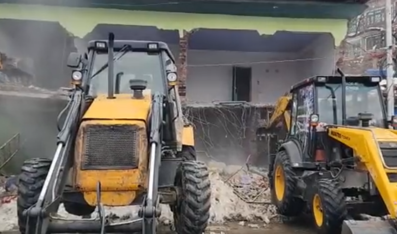 Commercial structure of former minister demolished in Shopian